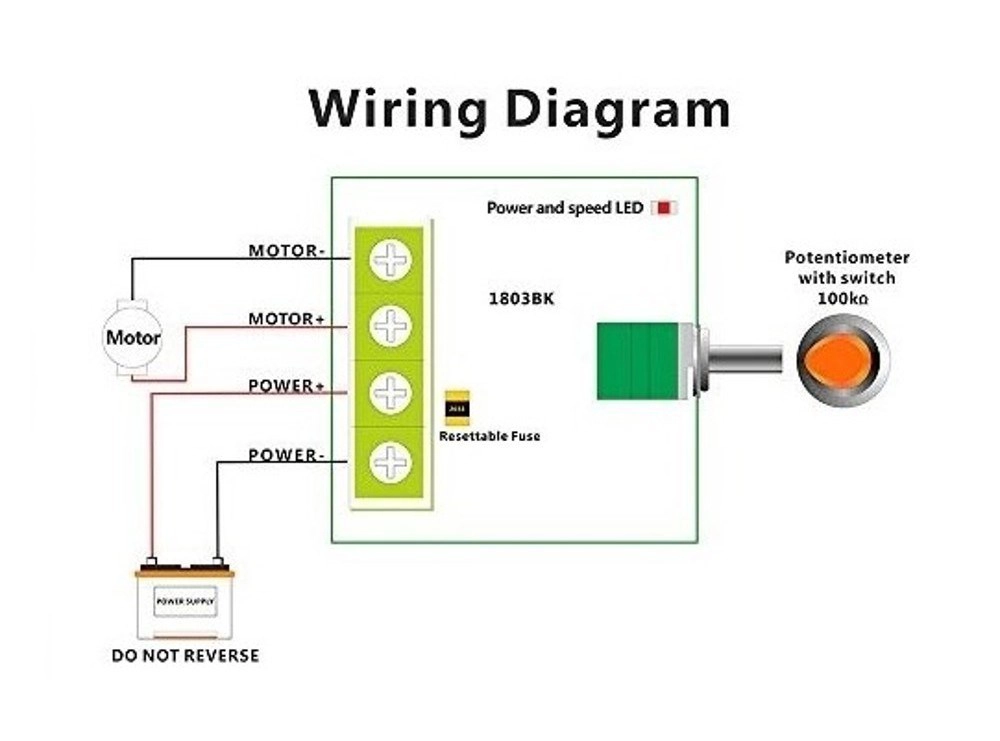 ماژول کنترل دور موتور 2 آمپری PWM 1803BK DC