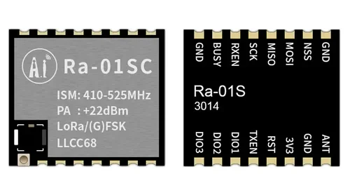 ماژول مخابراتی فرستنده-گیرنده LoRa Ra-01SC فرکانس 410MHz تا 525MHz