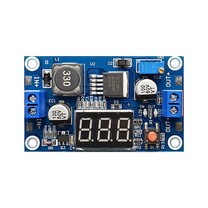 A001385-XL6009-LM2577-BOOST-WITTH-7SEG-DISPLAY-MODULE-BROSK-IR ماژول افزاینده DC به DC دارای نمایشگر XL6009