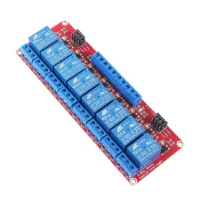 ماژول رله 12 ولت 8 کانال مدل برد قرمز