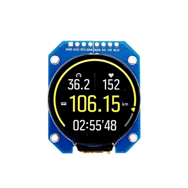 ماژول نمایشگر گرد TFT فول کالر 1.28 اینچ با درایور GC9A01