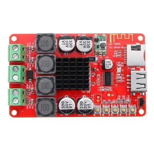 ماژول آمپلی‌فایر 100 وات استریو TPA3116 دارای بلوتوث و ریموت کنترل