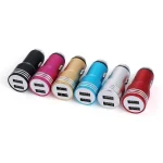 شارژر فندکی خودرو دو خروجی USB با جریان 2.4 آمپر رنگ