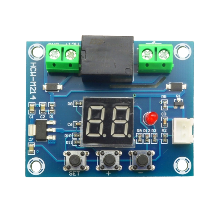 ماژول کنترل رطوبت خاک XH-M214 با رله و نمایشگر سون سگمنت (آبیاری اتوماتیک گیاهان)