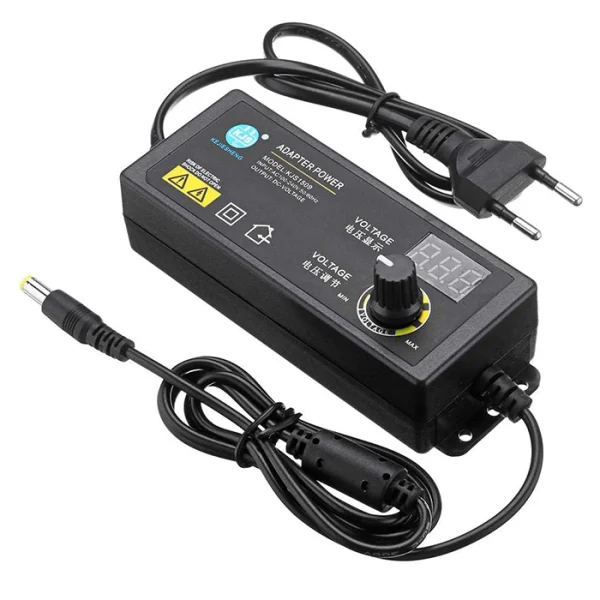 آداپتور متغییر 3 تا 24 ولت 2.5 آمپر مدل KJS-1509 دارای نمایشگر