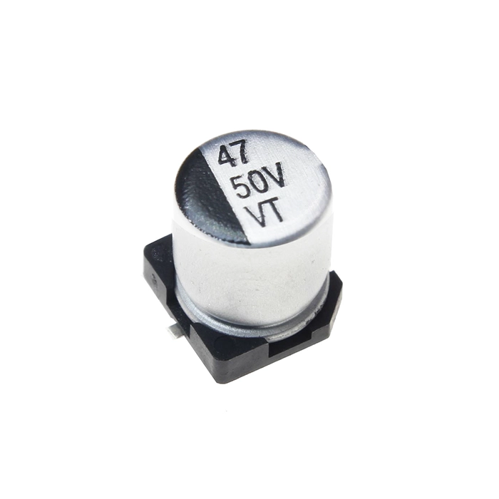 خازن الکترولیت SMD ظرفیت 47uF 50V 6.3x7.7mm