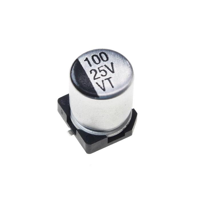 خازن الکترولیت SMD ظرفیت 100uF 25V 6.3x7.7mm