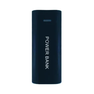 قاب پاوربانک 2 باتری 18650 با خروجی USB 5V 1A و چراغ‌قوه LED رنگ مشکی