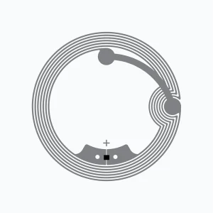 تگ NFC پشت برچسب دار (لیبل) گرد سکه‌ای فرکانس 13.56 نسخه بزرگ قطر 38mm