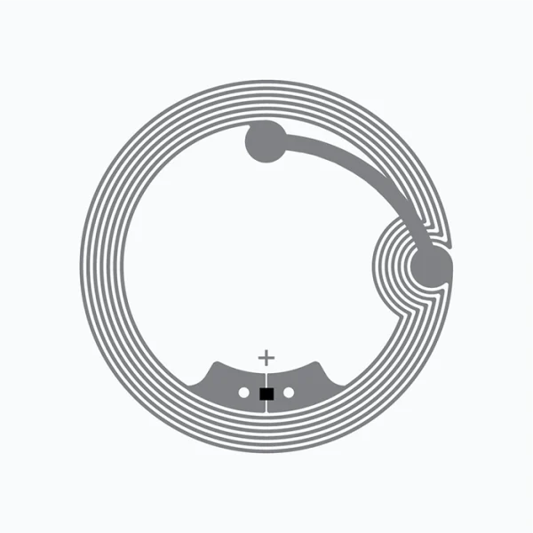 تگ NFC پشت برچسب دار (لیبل) گرد سکه‌ای فرکانس 13.56 نسخه بزرگ قطر 38mm